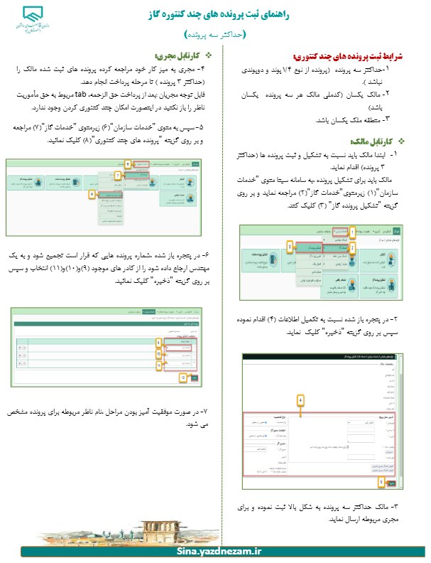 راهنماي چند كنتوري كردن پرونده هاي گاز
